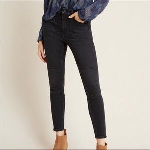 Pilcro and the Letterpress Ultra High Rise Denim Moto Leggings